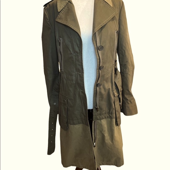 BCBGMaxAzria NWT Olive Willow Trench Coat - Picture 5 of 10